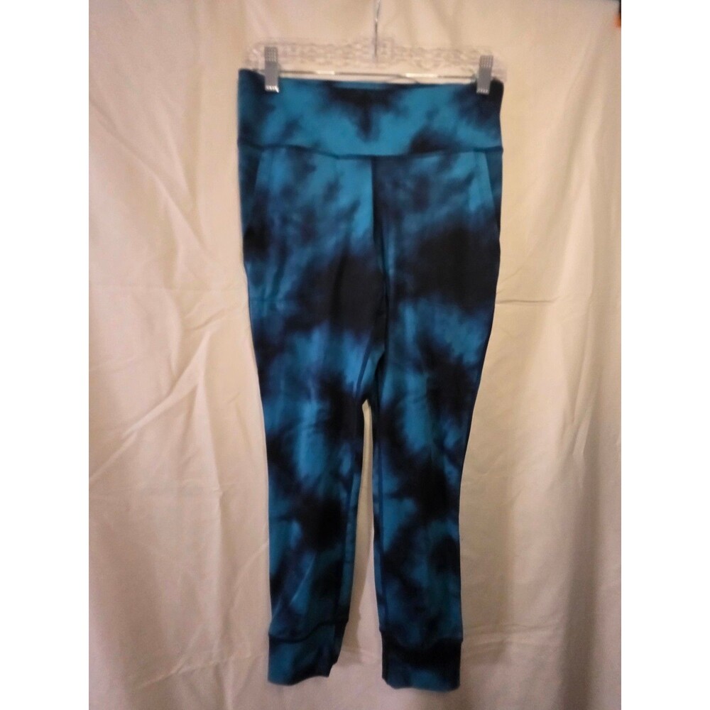 Champion Women's Blue Black Tie Dye Leggings M Ankle Athletic